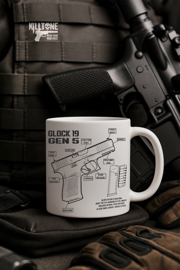 G19 GEN 5 BLUEPRINTS MUG